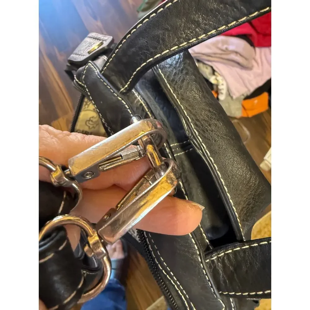 Cowgirl Trendy Moto Jacket Faux Leather Backpack w/Fringe & Silver-tone Studs